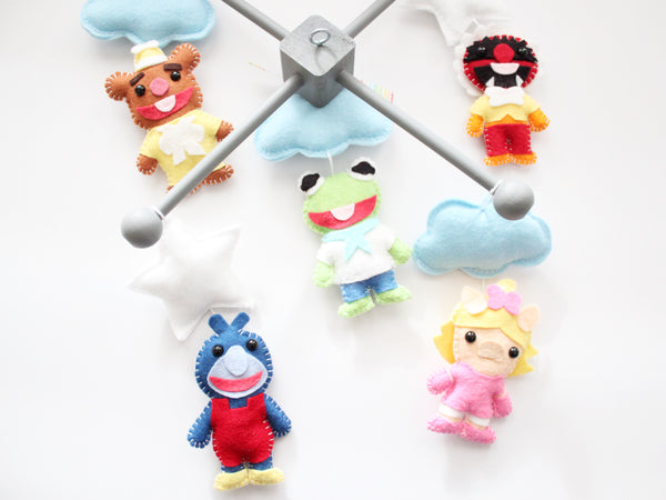 Classic Muppet Babies Mobile, Baby Crib Mobile, Nursery Room Decor