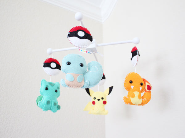 Pokémon Crib Mobile, Pikachu Baby Crib Mobile, Nursery Decor