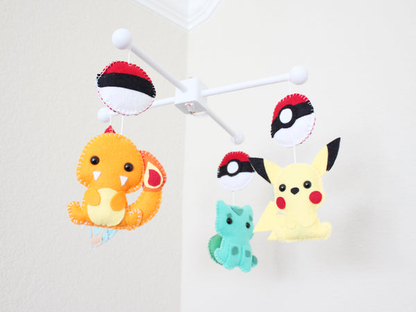 Pokémon Crib Mobile, Pikachu Baby Crib Mobile, Nursery Decor