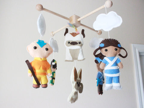 Avatar The Last Airbender Crib Mobile, Elements Baby Mobile, Nursery Room Decor