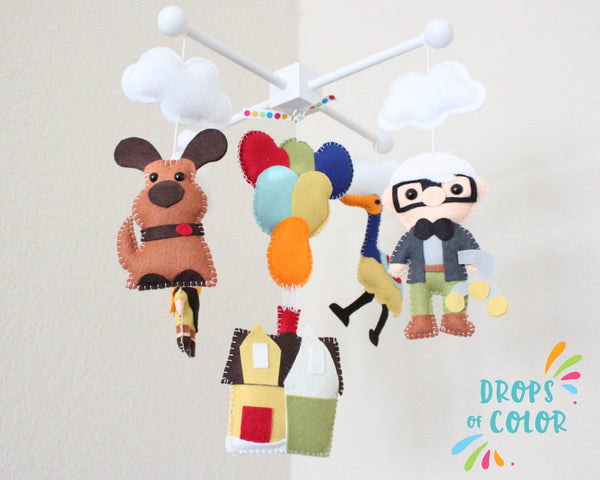 UP Mobile, Baby Crib Mobile, Nursery Decor Inspired by UP